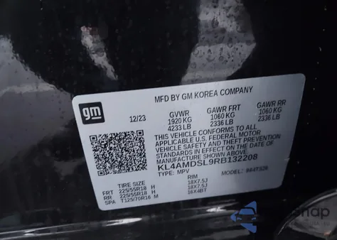 2024 Buick Encore Gx Sport Touring Fwd из США, поврежденный, VIN KL4AMDSL9RB132208